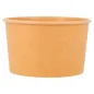 POTS À GLACES 240 ML 250 + 18 PE G/M2 Ø9,4x5,5 CM MARRON CARTON (2000 UNITÉ) POTS À GLACES
