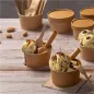 POTS À GLACES 240 ML 250 + 18 PE G/M2 Ø9,4x5,5 CM MARRON CARTON (2000 UNITÉ) POTS À GLACES