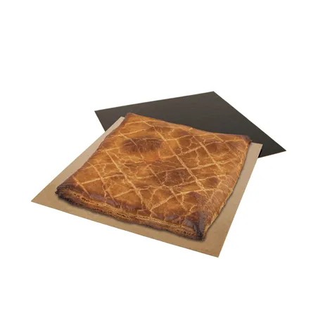 BASE POUR GÂTEAU DEUX FACES  1100 G/M2 24x24 CM CHOCOLAT/PRALINÉ CARTON (100 UNITÉ)