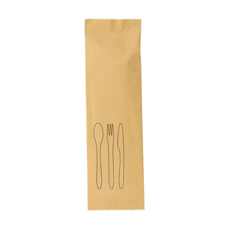 SET FOURCHETTE, COUTEAU, CUILLÈRE WOOD 'CURVE'  18,5 CM NATUREL BOIS (200 UNITÉ)