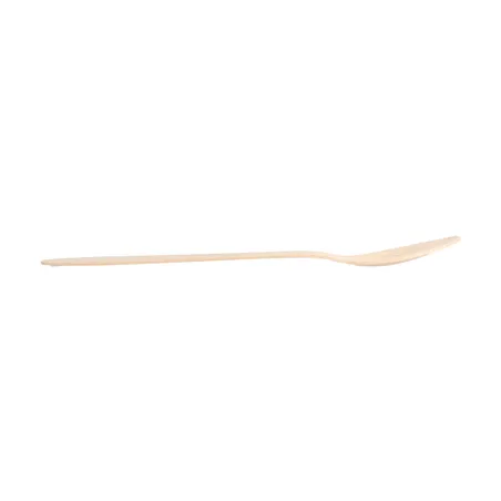 CUILLÈRES WOOD 'CURVE'  18,7 CM NATUREL BOIS (100 UNITÉ)