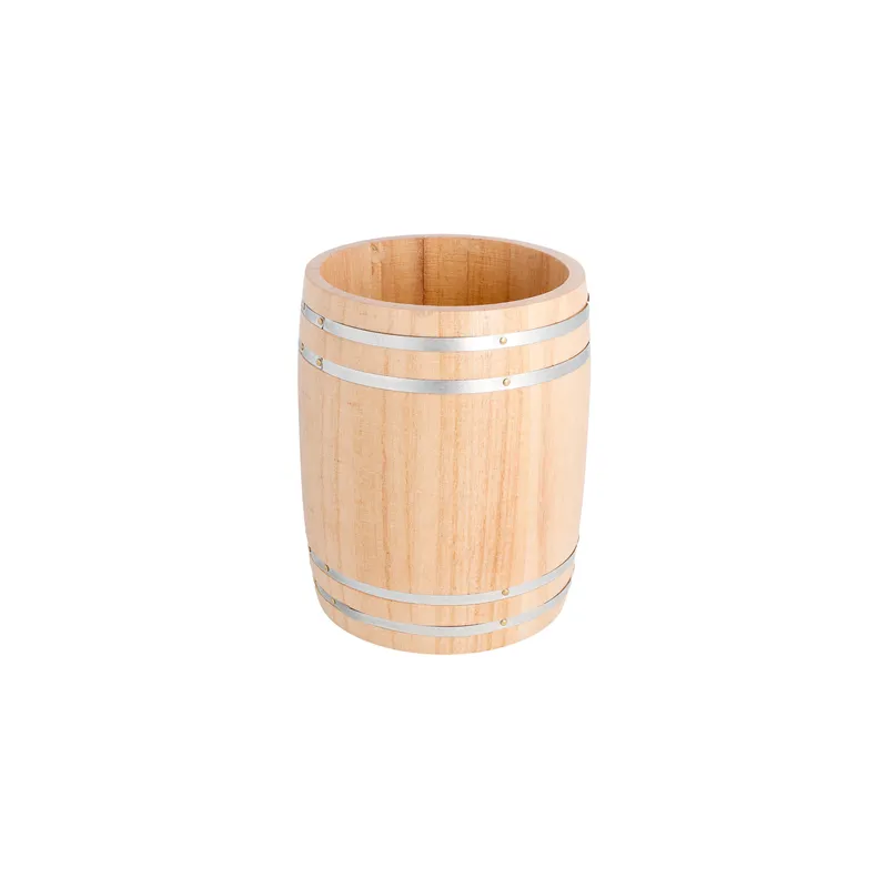 MINI BARIL   Ø11,5x13,8 CM NATUREL BOIS (1 UNITÉ)
