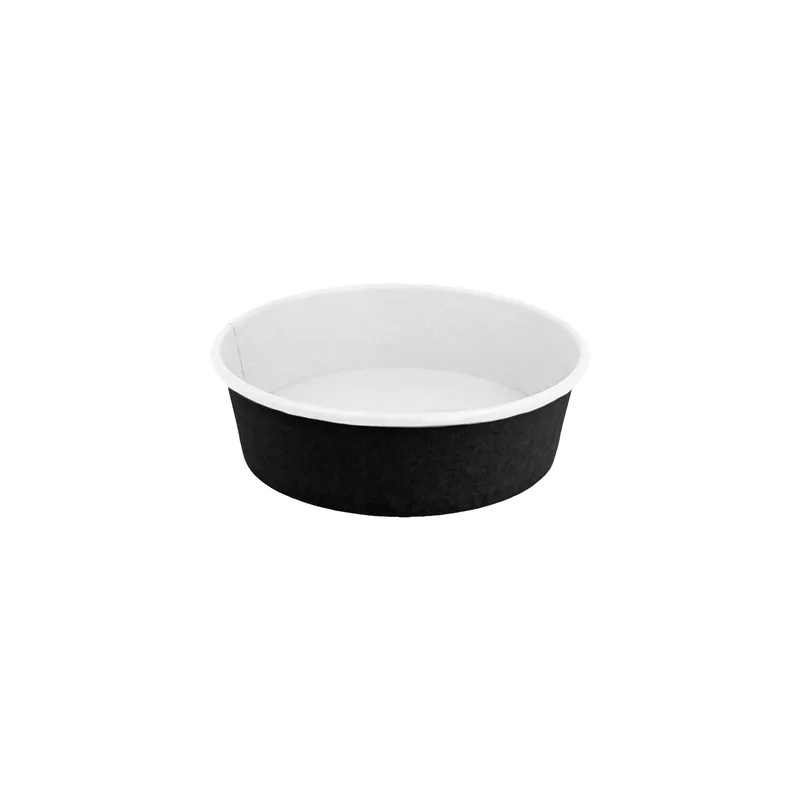 POTS SALADIERS  500 ML - 16,6 oz 300 + 18 PE G/M2 Ø15/12,8x4,5 CM NOIR CARTON (300 UNITÉ)