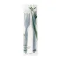 SET 3/1 FOURCHETTE, COUTEAU, SERVIETTE FEEL GREEN 18 CM NOIR CPLA (500 UNITÉ) SET 3/1 FOURCHETTE, COUTEAU, SERVIETTE