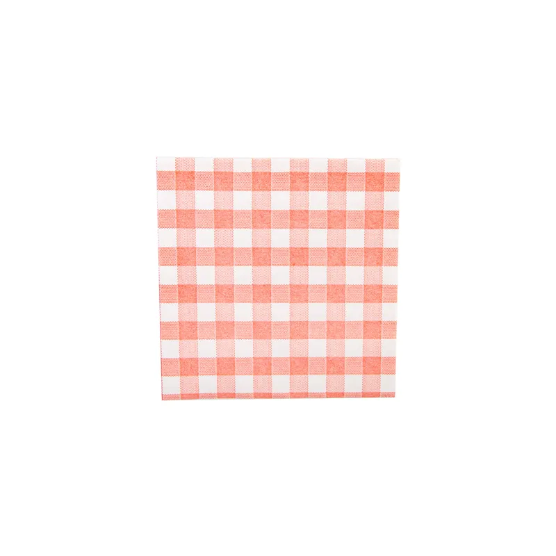 SERVIETTES LIKE LINEN 'VICHY' 70 G/M2 40x40 CM ROUGE SPUNLACE (600 UNITÉ)