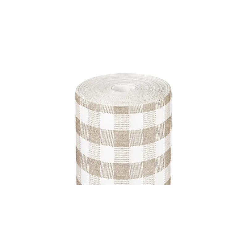 NAPPE LIKE LINEN 'VICHY' 70 G/M2 1,20x25 M TAUPE SPUNLACE (1 UNITÉ)