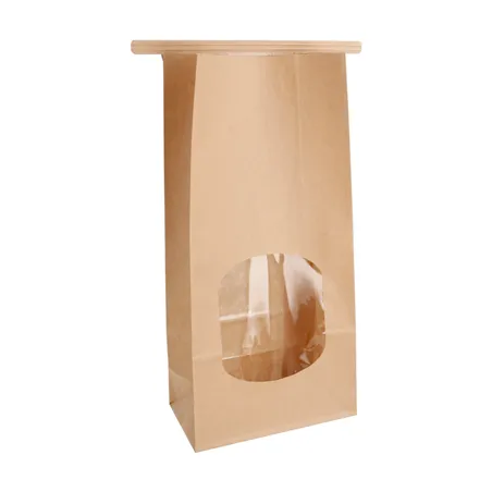 SACS SOS AUTO-FERMETURE AVEC FENÊTRE  1800 GR 60 G/M2 + 25µ OPP 12+6,5x24,6 CM NATUREL KRAFT (500 UNITÉ)