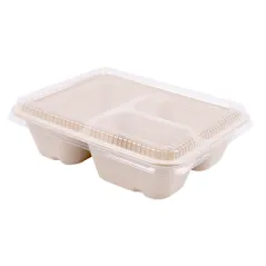 PLATEAUX 3 COMPART + COUVERCLE PET