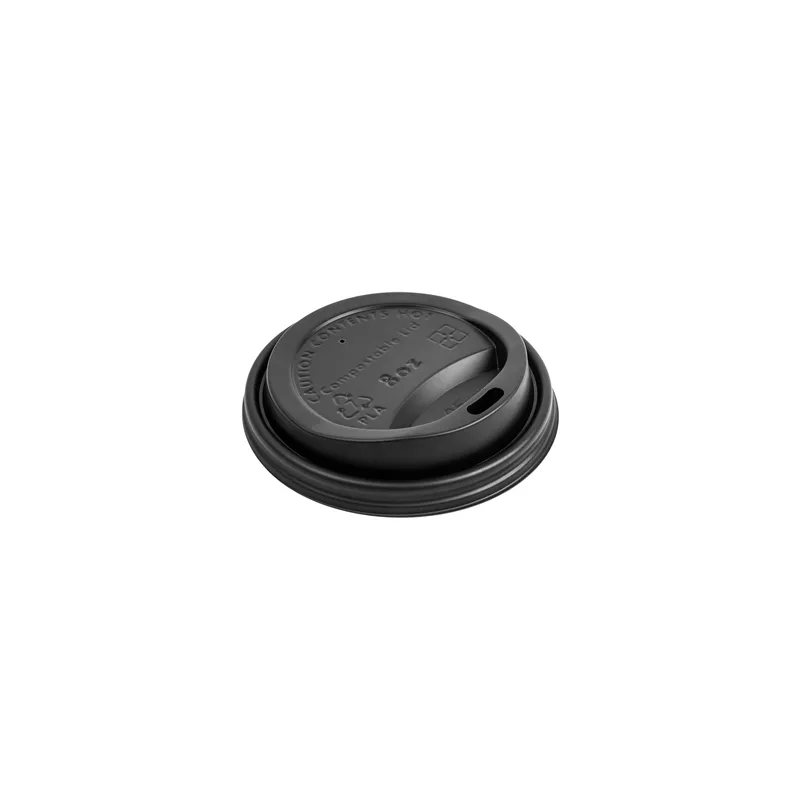 COUVERCLES POUR GOBELETS 240 ML 'BIODEGRADABLE' NOIR CPLA (1000 UNITÉ) COUVERCLES POUR GOBELETS 240 ML 'BIODEGRADABLE' NOIR CPLA (1000 UNITÉ)