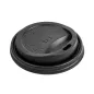 COUVERCLES POUR GOBELETS 240 ML 'BIODEGRADABLE' NOIR CPLA (1000 UNITÉ) COUVERCLES POUR GOBELETS 240 ML