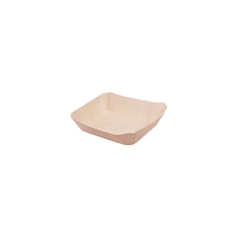BARQUETTES RECTANGULAIRES WOOD  13x12x3 CM NATUREL BOIS (50 UNITÉ)
