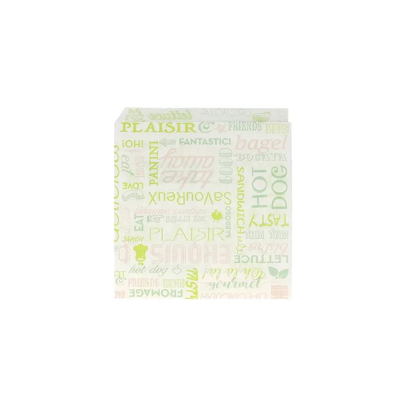 PAPIER INGRAISSABLES OUVERT 2 CÔTÉS 'PAROLE' 35 G/M2 16x16,5 CM BLANC PARCH.INGRAISSABLE (500 UNITÉ)