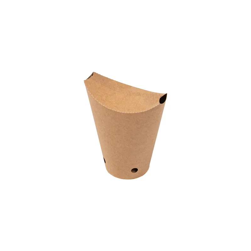GOBELETS À FRITES AVEC FERMETURE 12 OZ - 360 ML 200 + 25PE G/M2 6,7x12,5 CM MARRON CARTON (2500 UNITÉ) GOBELETS À FRITES AVEC FERMETURE 12 OZ - 360 ML 200 + 25PE G/M2 6,7x12,5 CM MARRON CARTON (2500 UNITÉ)