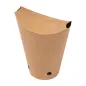 GOBELETS À FRITES AVEC FERMETURE 12 OZ - 360 ML 200 + 25PE G/M2 6,7x12,5 CM MARRON CARTON (2500 UNITÉ) GOBELETS À FRITES AVEC FERMETURE
