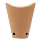 GOBELETS À FRITES AVEC FERMETURE 12 OZ - 360 ML 200 + 25PE G/M2 6,7x12,5 CM MARRON CARTON (2500 UNITÉ) GOBELETS À FRITES AVEC FERMETURE
