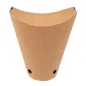 GOBELETS À FRITES AVEC FERMETURE 12 OZ - 360 ML 200 + 25PE G/M2 6,7x12,5 CM MARRON CARTON (2500 UNITÉ) GOBELETS À FRITES AVEC FERMETURE