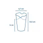 GOBELETS À FRITES AVEC FERMETURE 12 OZ - 360 ML 200 + 25PE G/M2 6,7x12,5 CM MARRON CARTON (2500 UNITÉ) GOBELETS À FRITES AVEC FERMETURE