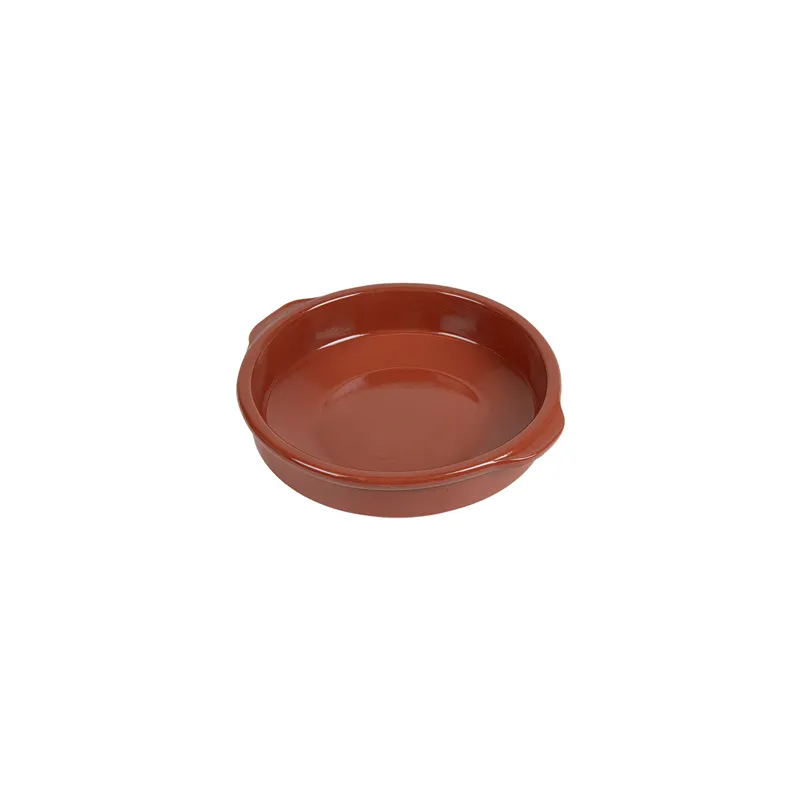 RÉCIPIENT AVEC ANSES  850 ML Ø20x5 CM MARRON CERAMIQUE (8 UNITÉ)
