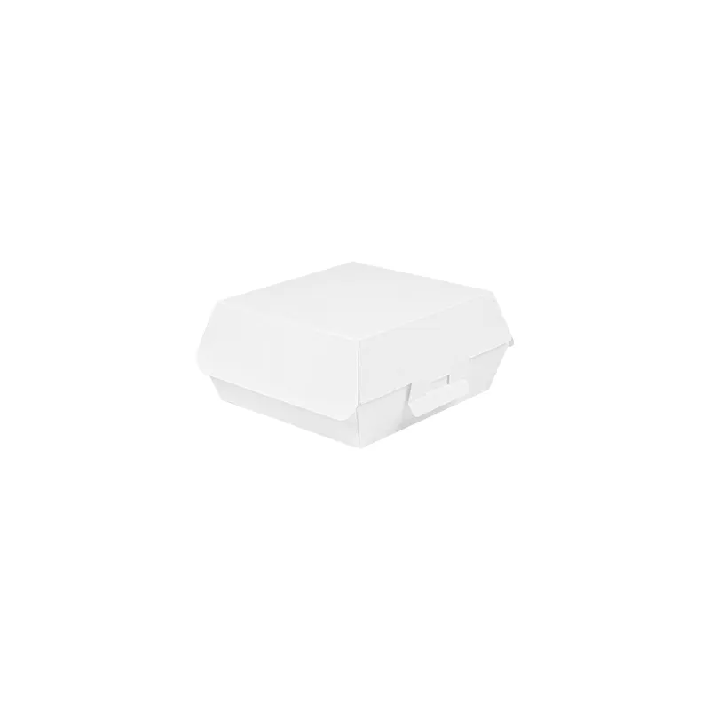 BOÎTES HAMBURGER THEPACK  17,6x16,8x7,8 CM (XL WIDER) BLANC CARTON NANO-MICRO (300 UNITÉ)