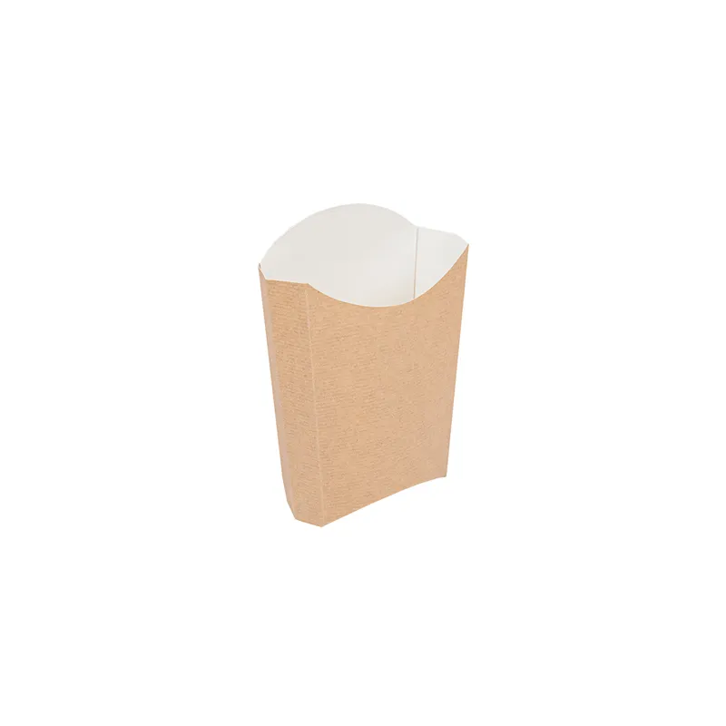 BOÎTES À FRITES JUMBO THEPACK 165 G 13,5x8,5x16 CM NATUREL CARTON NANO-MICRO (1200 UNITÉ)