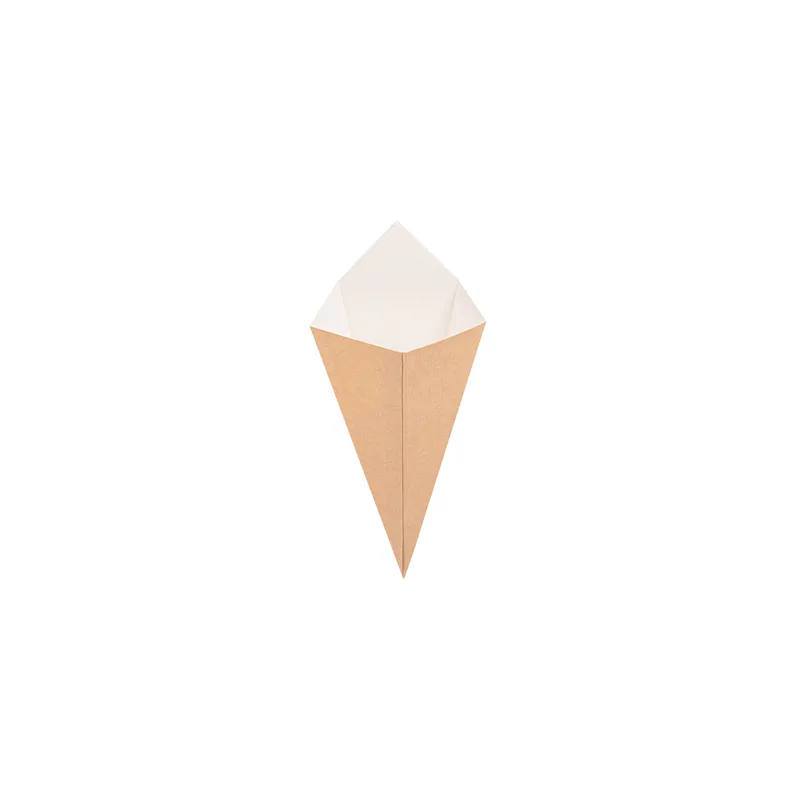 CORNETS FRITES THEPACK 100 G 12,8x21,7 CM NATUREL CARTON NANO-MICRO (1600 UNITÉ)