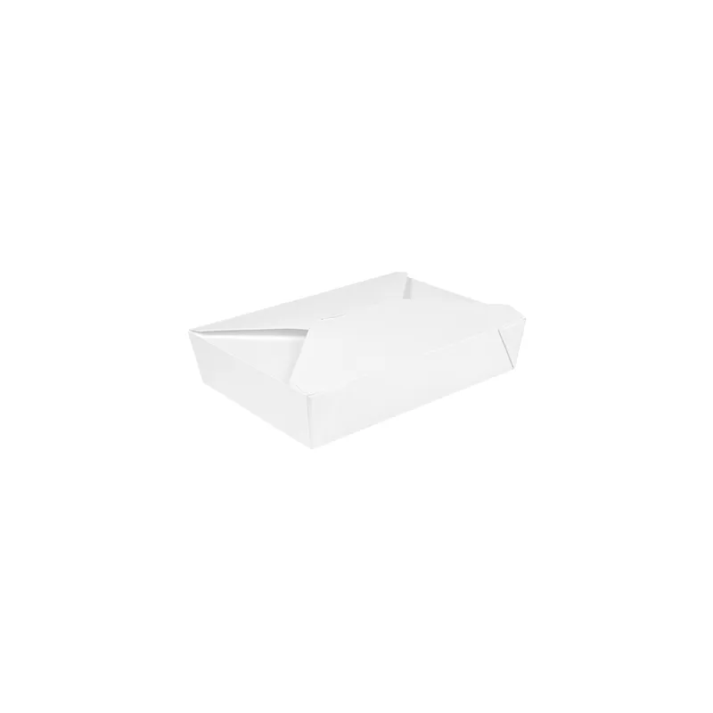 BOÎTES AMÉRICAINES MICRO-ONDABLES THEPACK 1470 ML 19,6x14x4,5 CM BLANC CARTON NANO-MICRO + PP (300 UNITÉ)