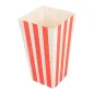 RECIPIENTS POP-CORNS THEPACK 'STRIPES' 2 L 8x11x20,5 CM BLANC CARTON NANO-MICRO (600 UNITÉ) RECIPIENTS POP-CORNS