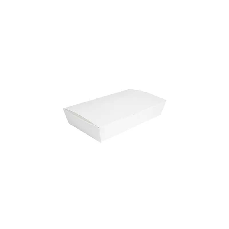 BOÎTES "LUNCH BOX" COUVERCLES THEPACK 1700 ML (54 oz) 27,5x16,5x5 CM BLANC CARTON NANO-MICRO (240 UNITÉ)