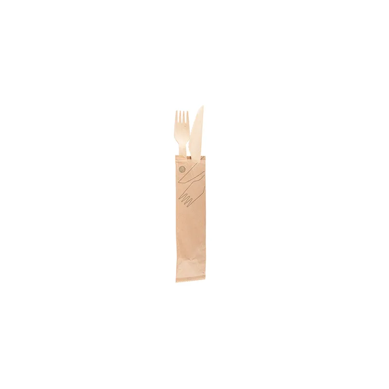SET 2/1 FOURCHETTE, COUTEAU WOOD 'MAKAN' 16 CM NATUREL BOIS (100 UNITÉ) SET 2/1 FOURCHETTE, COUTEAU WOOD 'MAKAN' 16 CM NATUREL BOIS (100 UNITÉ)