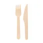 SET 2/1 FOURCHETTE, COUTEAU WOOD 'MAKAN' 16 CM NATUREL BOIS (100 UNITÉ) SET 2/1 FOURCHETTE, COUTEAU