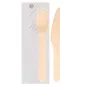 SET 2/1 FOURCHETTE, COUTEAU WOOD 'MAKAN' 16 CM NATUREL BOIS (100 UNITÉ) SET 2/1 FOURCHETTE, COUTEAU