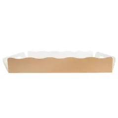 PLATEAUX + COUVERCLE THEPACK  40,5x30,5x6 CM NATUREL CARTON MICROCANAL (150 UNITÉ)