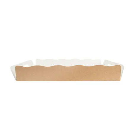 PLATEAUX + COUVERCLE THEPACK  40,5x30,5x6 CM NATUREL CARTON MICROCANAL (150 UNITÉ)