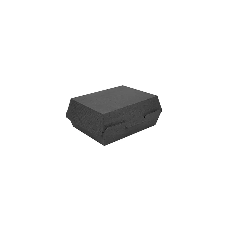 BOÎTES "LUNCH BOX B" THEPACK  22,5x17x8,5 CM NOIR CARTON NANO-MICRO (300 UNITÉ)