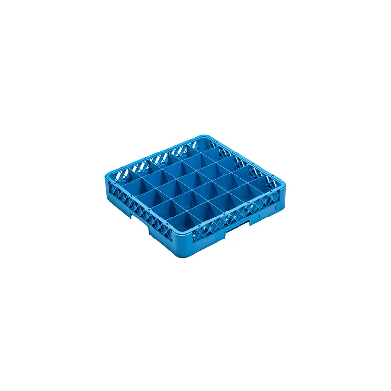 CASIER DE LAVAGE 25 COMPART. VERRES   50x50x10 CM BLEU PP (1 UNITÉ)
