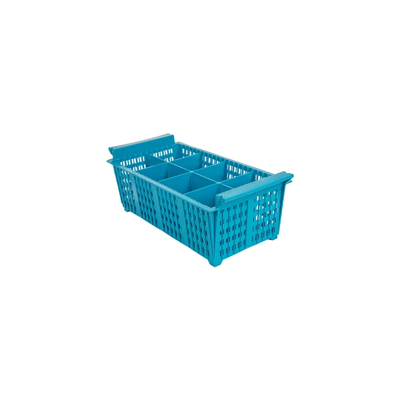 PANIER POUR COUVERTS SANS ANSE   42,5x21x15 CM BLEU PP (1 UNITÉ)