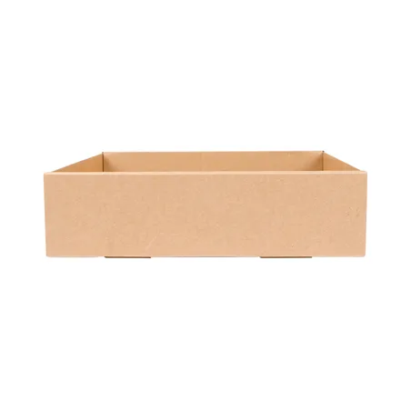 BOÎTES "TRAITEUR" S  375 G/M2 22,5x22,5x6 CM NATUREL KRAFT (100 UNITÉ)