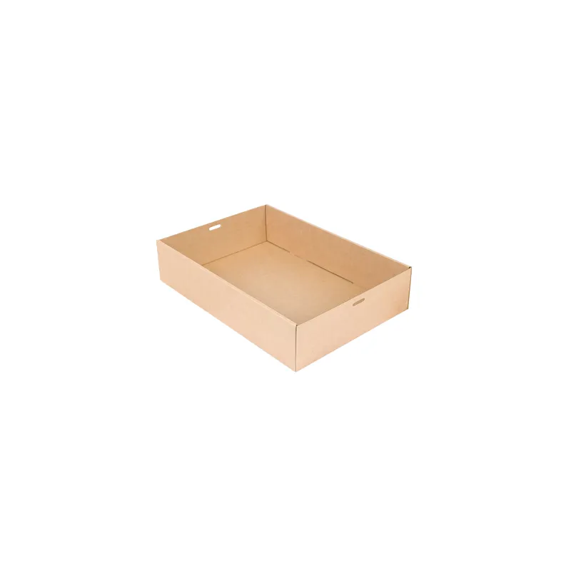 BOÎTES "TRAITEUR" M  375 G/M2 35,9x25,2x8 CM NATUREL KRAFT (100 UNITÉ)