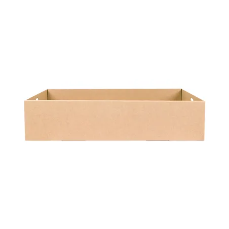 BOÎTES "TRAITEUR" M  375 G/M2 35,9x25,2x8 CM NATUREL KRAFT (100 UNITÉ)