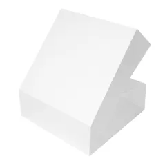 BOÎTES PATISSERIES SANS FENÊTRE THEPACK 'DECO'  28x28x10 CM BLANC CARTON NANO-MICRO (50 UNITÉ)