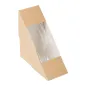 BOÎTES SANDWICH AVEC FENÊTRE THEPACK 12,4x12,4x5,5 CM NATUREL CARTON NANO-MICRO + OPP (500 UNITÉ) BOÎTES SANDWICH AVEC FENÊTRE