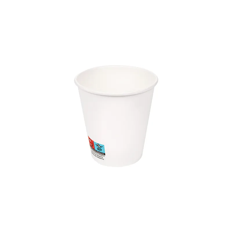 GOBELETS BOISSONS CHAUDES 1 PAROI  300 ML - 10 oz 300 + 18 PE G/M2 Ø9/6x9,5 CM BLANC CARTON (1000 UNITÉ)