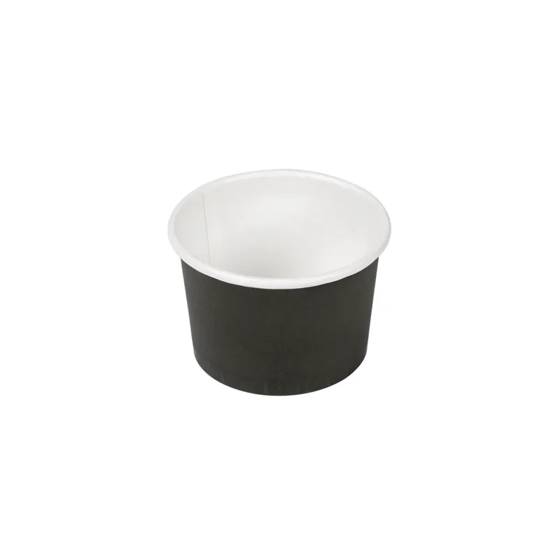PETITS POTS  70 ML (2,3 oz) 210 + 18 PE G/M2 Ø6/5x4 CM NOIR CARTON (1000 UNITÉ)
