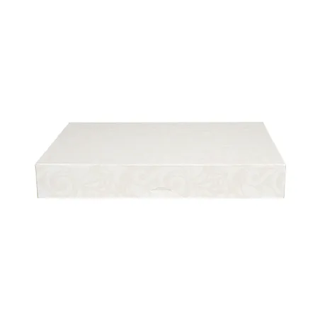 BOÎTES CATERING, PLATE THEPACK 'DAMASCO'  42x28x6 CM BLANC CARTON NANO-MICRO (100 UNITÉ)
