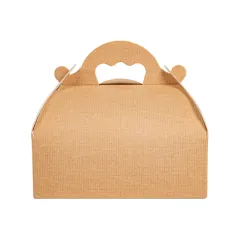 BOÎTES AVEC ANSES PÂTISSERIE THEPACK 18x16x7 CM NATUREL CARTON NANO-MICRO (200 UNITÉ)