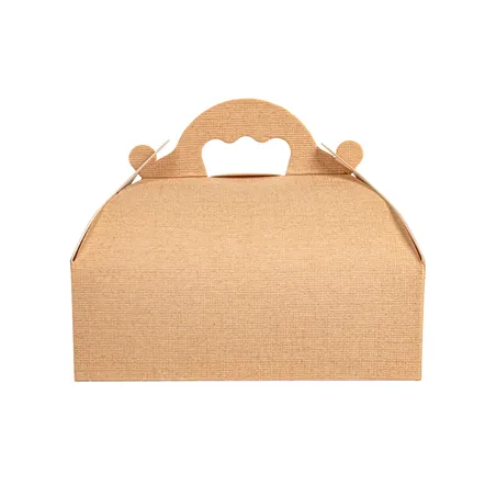 BOÎTES AVEC ANSES PÂTISSERIE THEPACK  20x18x7 CM NATUREL CARTON NANO-MICRO (150 UNITÉ)