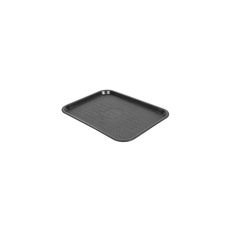 PLATEAU FAST FOOD   30,4x41,4x1,8 CM NOIR PP (1 UNITÉ)