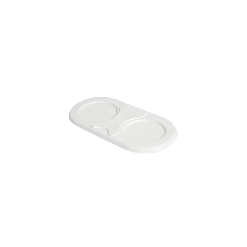 COUVERCLES LUNCH BOX BIONIC 800 ML 24,8x12,5x1,4 CM BLANC BAGASSE (500 UNITÉ)