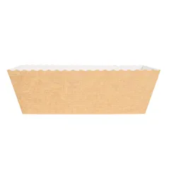 MOULES CUISSON PÂTISSERIE  230 G/M2 16x8x6 CM NATUREL KRAFT (300 UNITÉ)