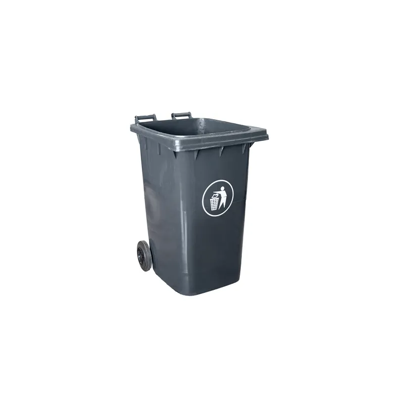 CONTENEUR, 2 ROUES  240 L 74x60x101 CM GRIS HDPE (1 UNITÉ)